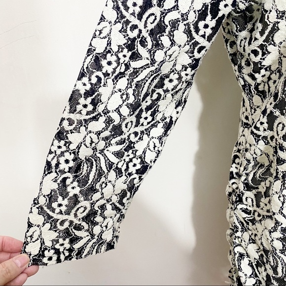 JESSICA SIMPSON Maternity lace Applique on netting ruched side back zip top XL - Picture 4 of 10